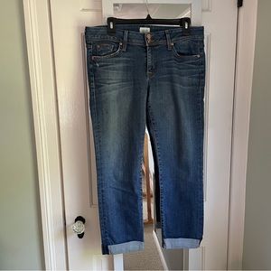 Hudson Cropped Cuffed Stretch Jeans 31